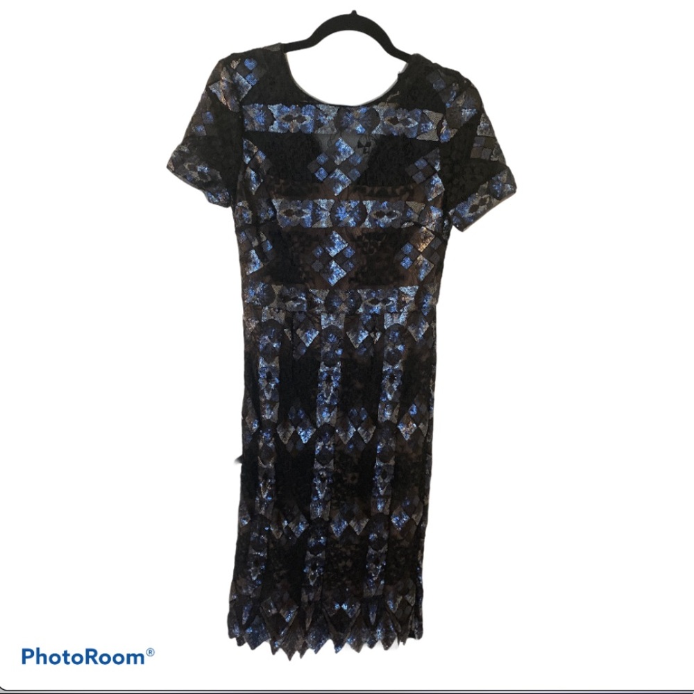 BCBGMAXAZRIA Sequence Dress Size 4 Black NEW